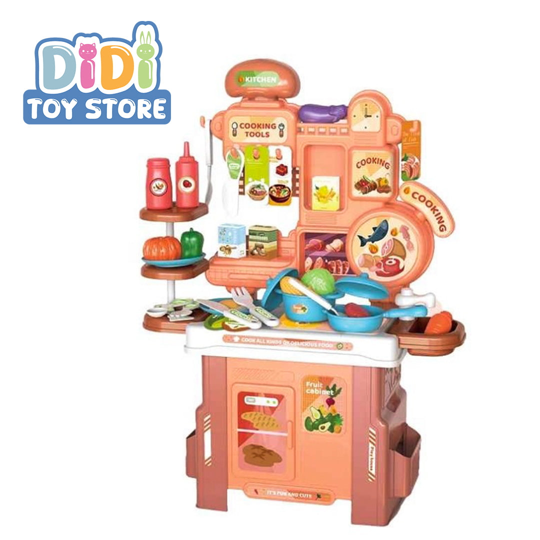 Pretend Play Kitchen Counter Set with Accessories